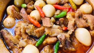 Ba chỉ kho trứng gà đậm đà