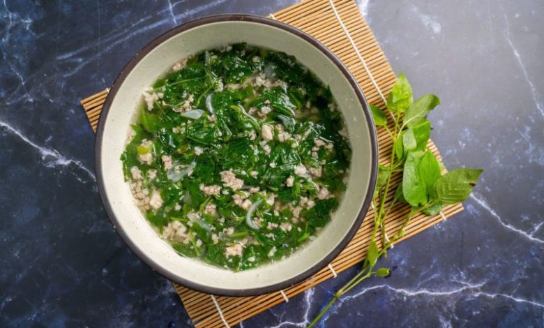 Hương vị ngọt lành từ canh rau ngót thịt bằm