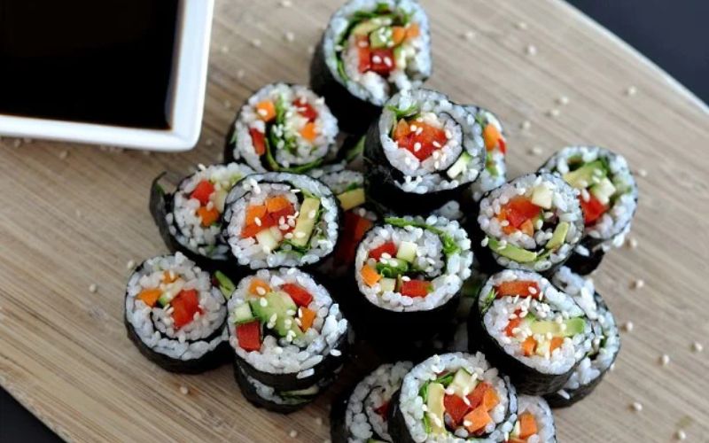 Sushi chay kiểu Nhật, vừa ngon vừa bắt mắt