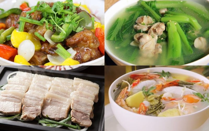 Thịt kho trứng đậm đà, ăn kèm cơm nóng và canh rau cải