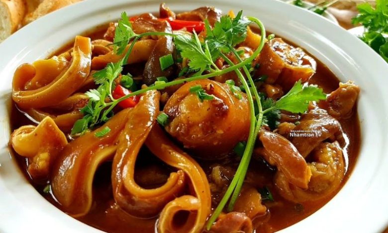 Cách làm món phá lấu bao tử heo