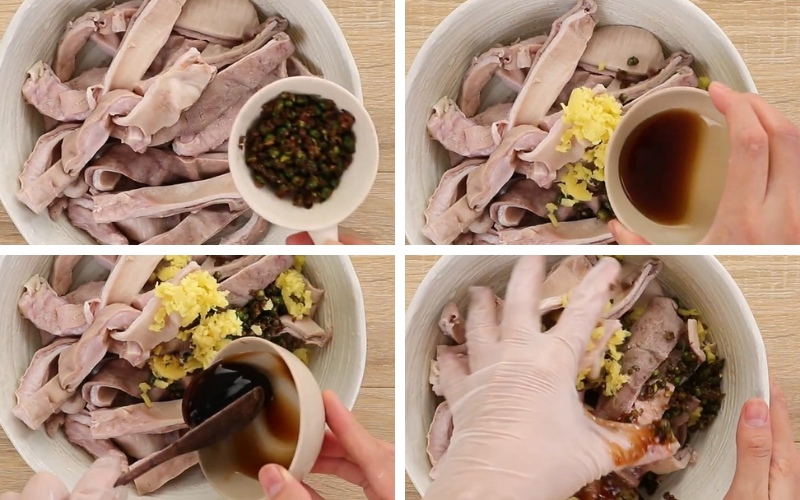 Cách nấu bao tử hầm tiêu xanh