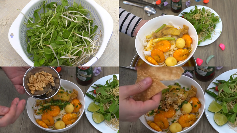 Cách nấu mì Quảng Phú Chiêm